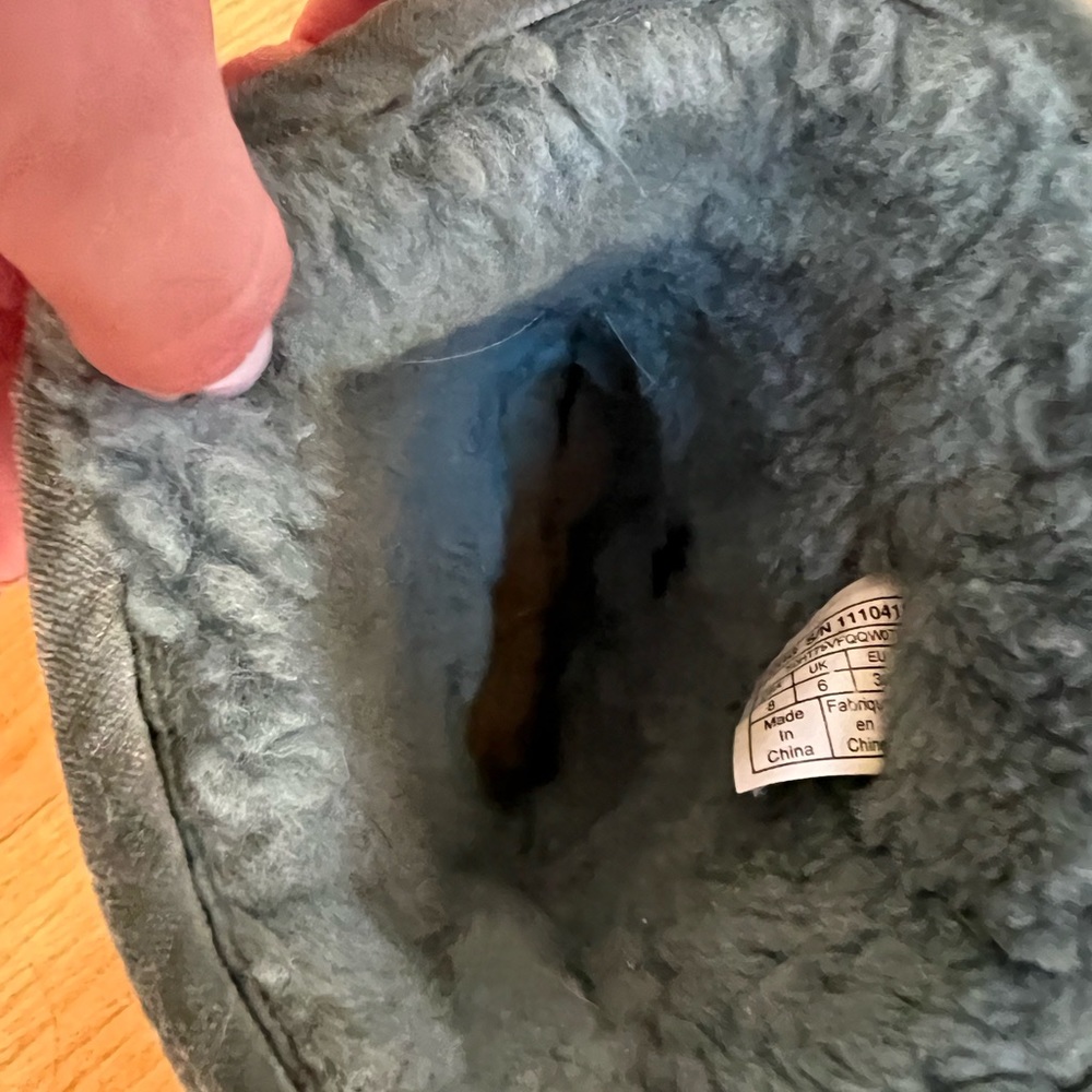 UGG Boots 8 Kids Green Velvet - Picture 5 of 7